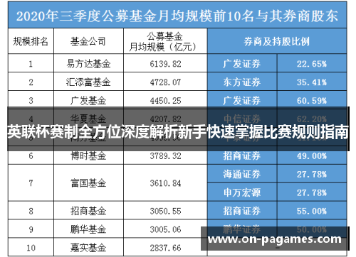 英联杯赛制全方位深度解析新手快速掌握比赛规则指南